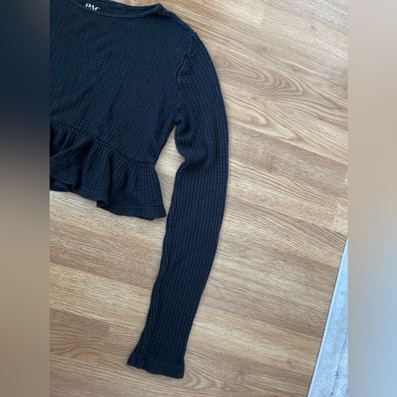 Cozy Waffle Pacsun Ruffle Crop Longsleeve - Picture 6 of 8